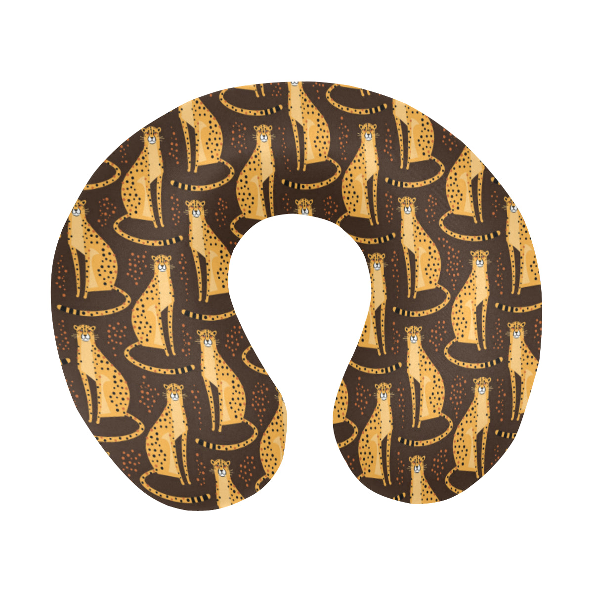 Cheetah Pattern Print Design 03 U-Shaped Travel Neck Pillow