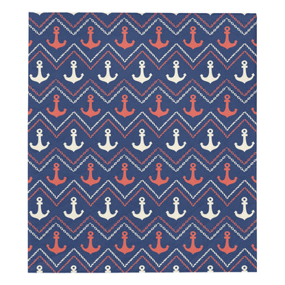 Anchor Pattern Print Design 07 Premium Quilt