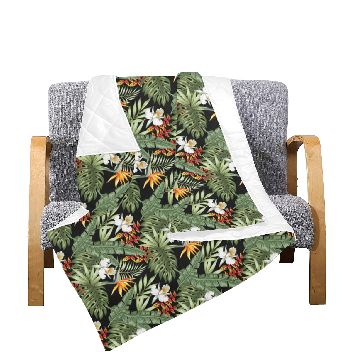 Bird Of Paradise Pattern Print Design 02 Premium Quilt