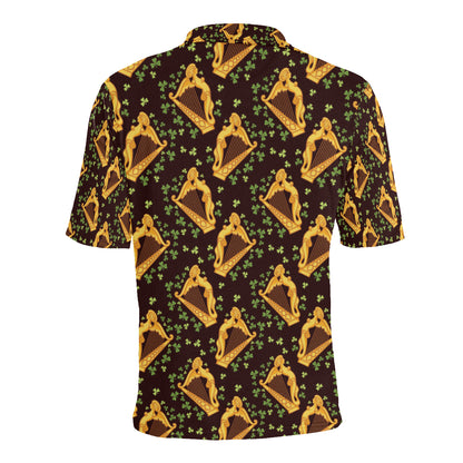 Harp Pattern Print Design 02 Men Polo Shirt