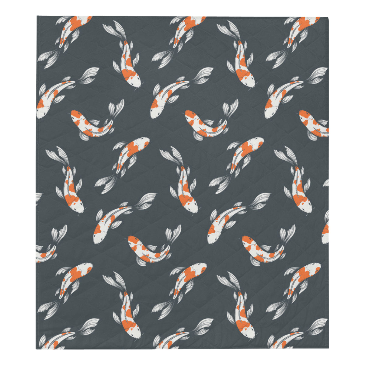 KOI Fish Pattern Print Design 04 Premium Quilt
