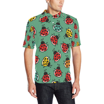 Ladybug Pattern Print Design 02 Men Polo Shirt