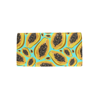 Papaya Pattern Print Design PP03 Women's Trifold Wallet