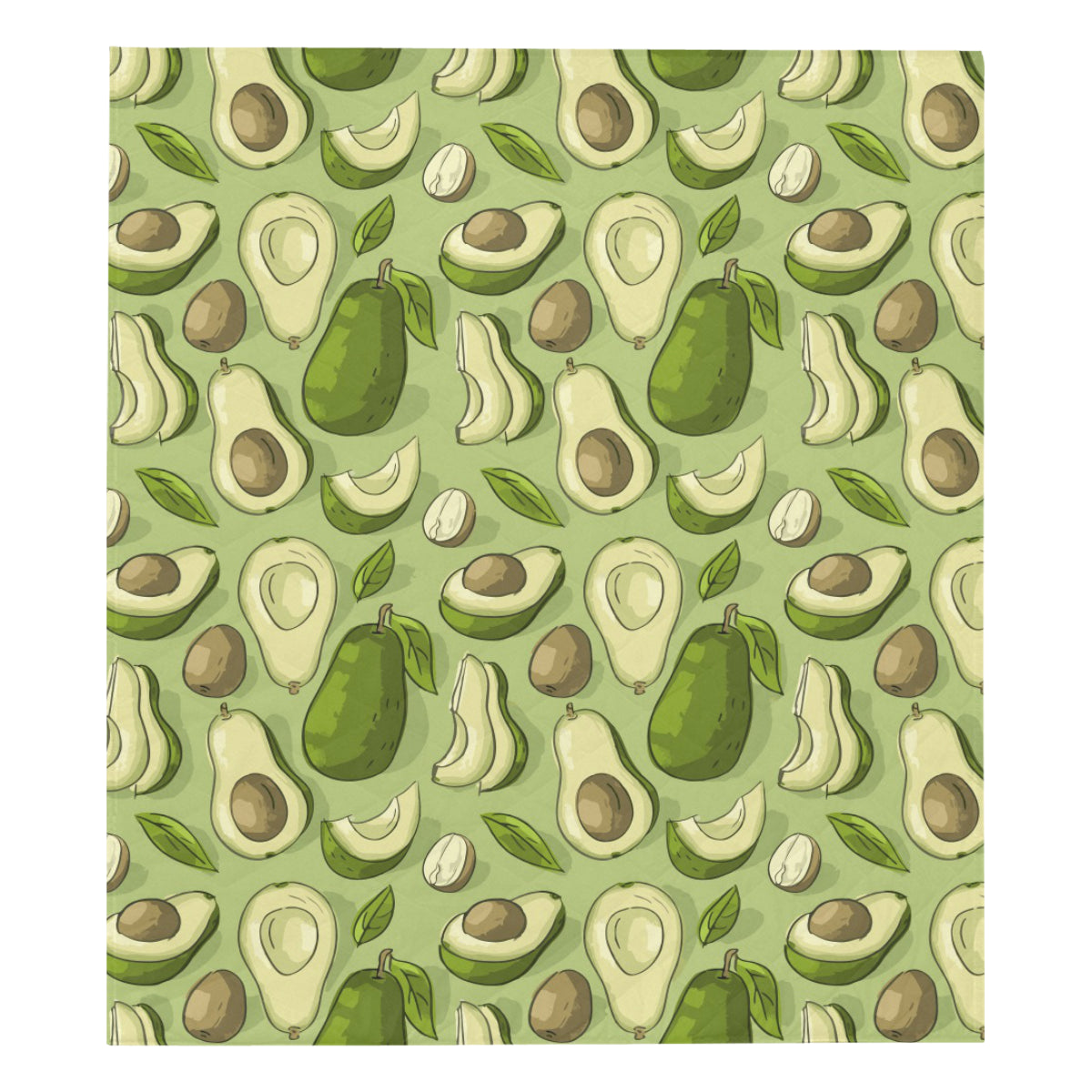Avocado Pattern Print Design AC03 Premium Quilt