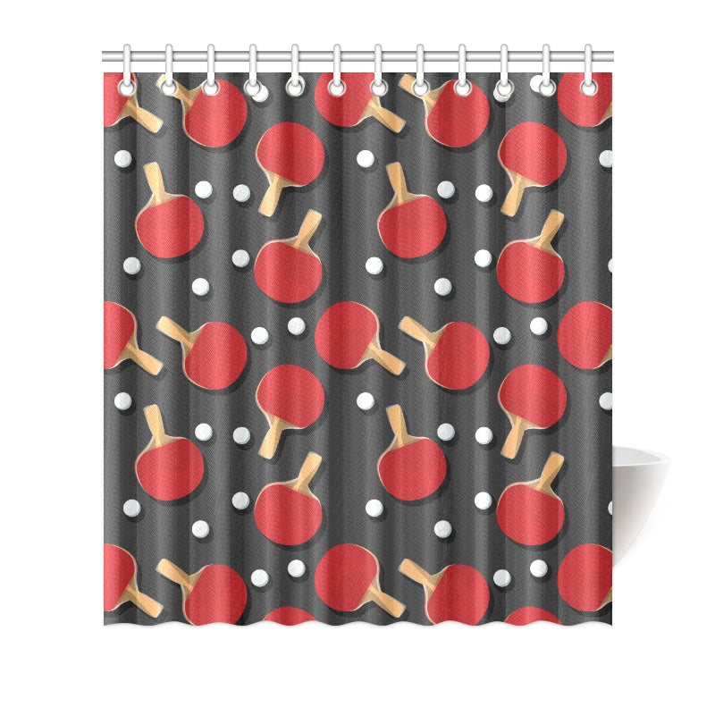 Ping Pong Pattern Print Design A05 Shower Curtain