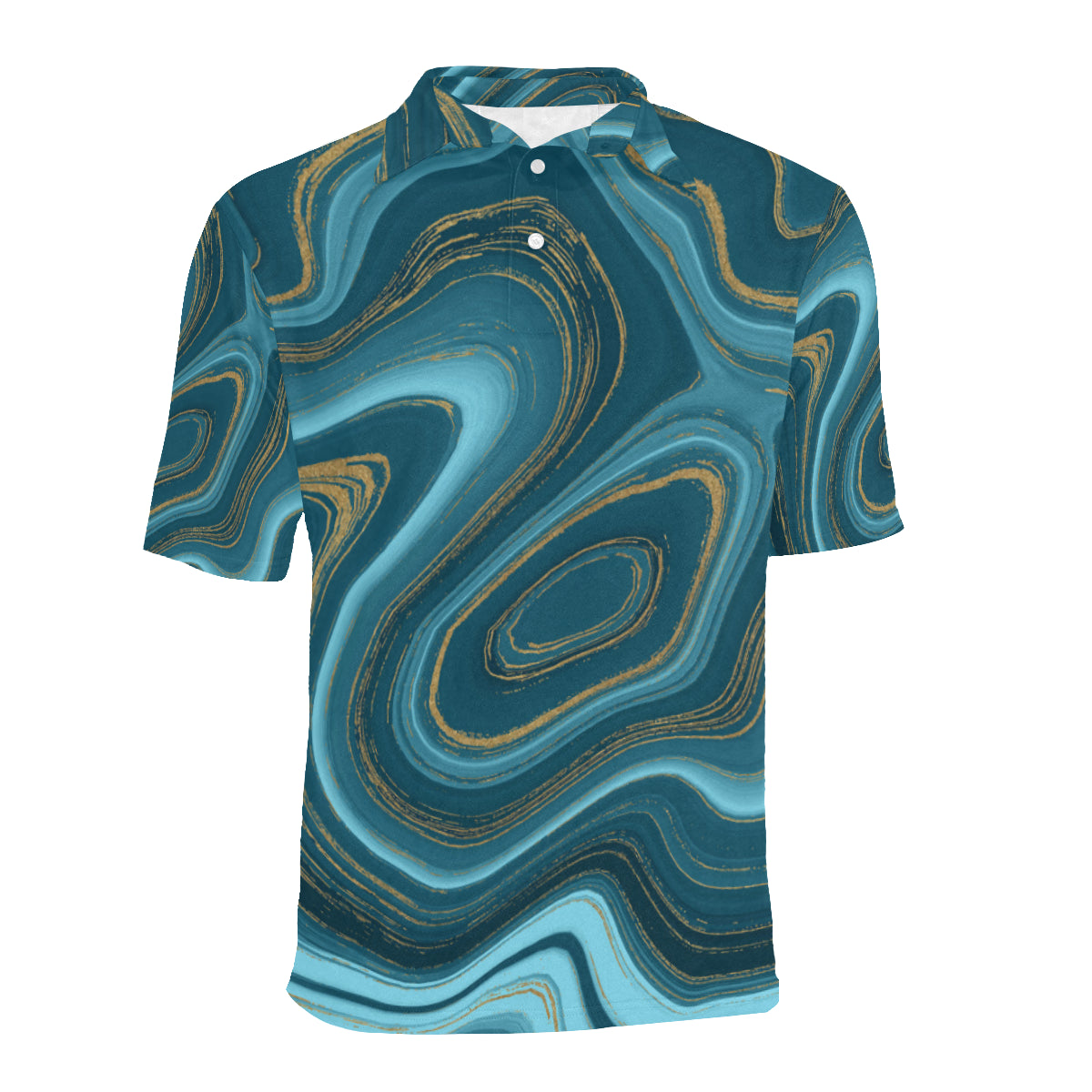 Liquid Pattern Print Design 04 Men Polo Shirt