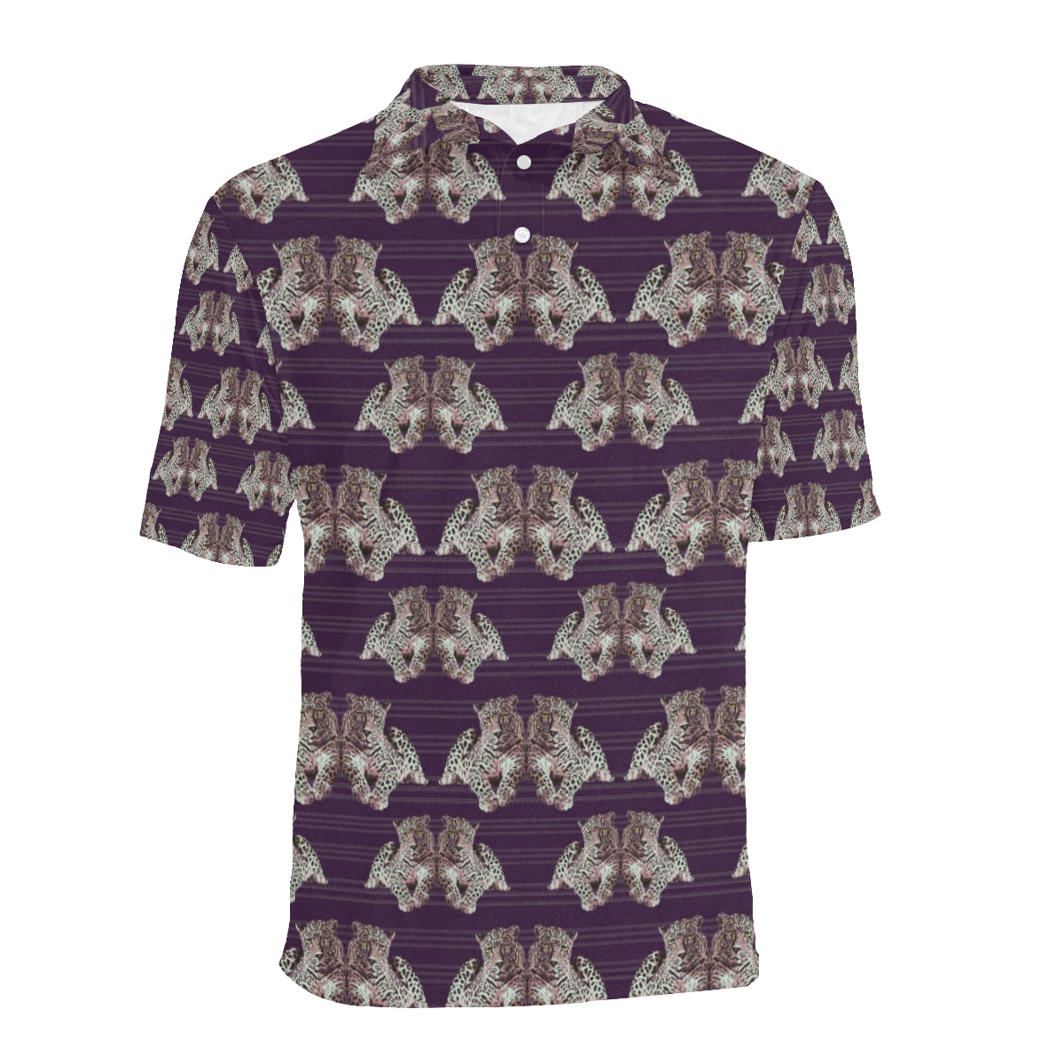 Leopard Pattern Print Design 01 Men Polo Shirt