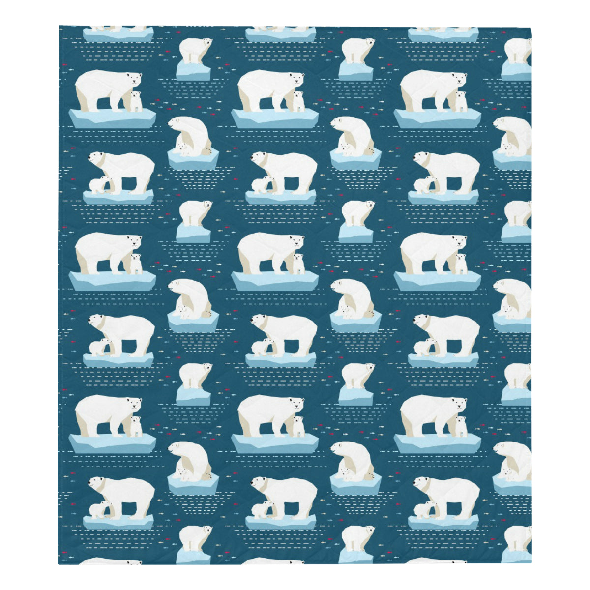 Polar Bear Pattern Print Design PB02 Premium Quilt
