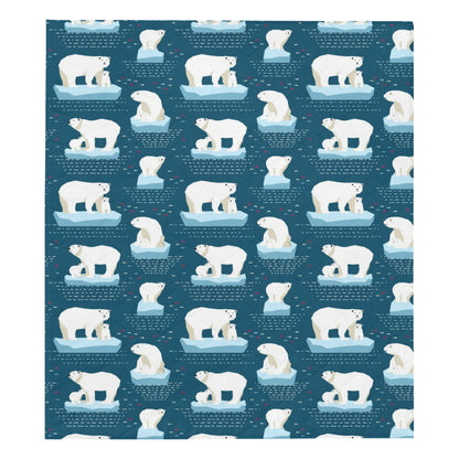 Polar Bear Pattern Print Design PB02 Premium Quilt