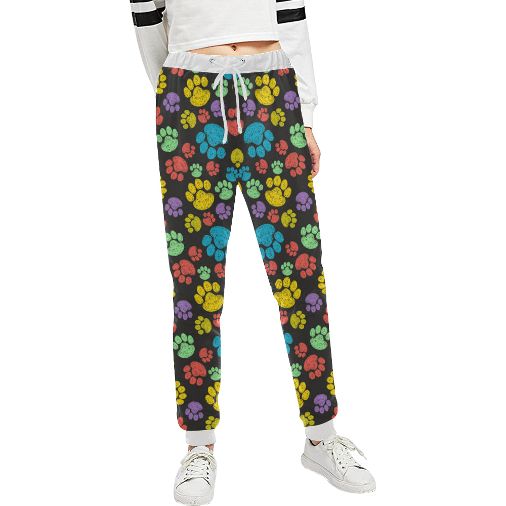 Paw Colorful Print Unisex Sweatpants