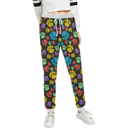 Paw Colorful Print Unisex Sweatpants