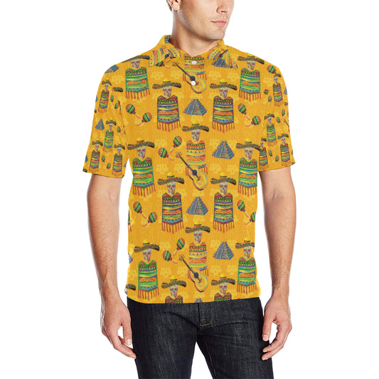 Maracas Mexican Style Pattern Print Design 02 Men Polo Shirt