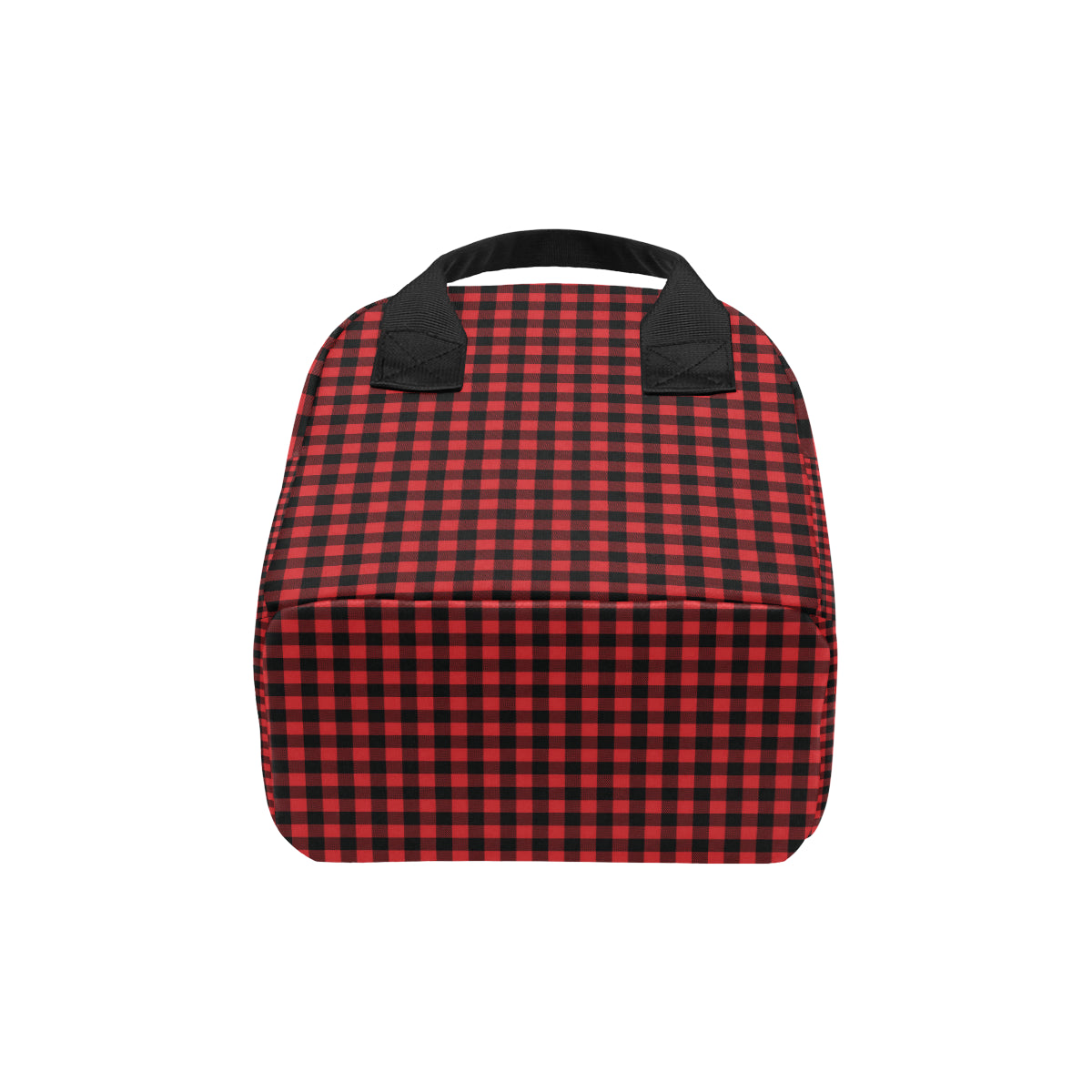 Red Black Buffalo Tartan Plaid Pattern Insulated Lunch Bag