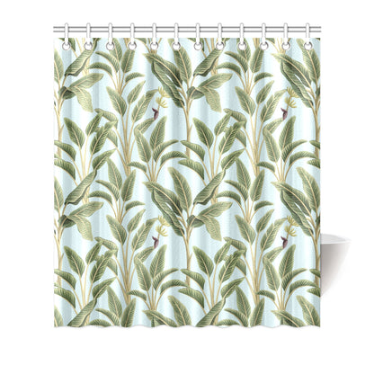 Banana Leaf Pattern Print Design BL03 Shower Curtain
