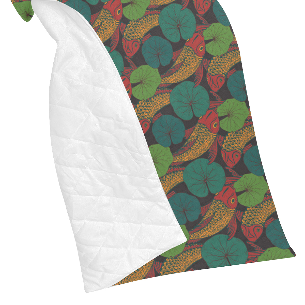 KOI Fish Pattern Print Design 01 Premium Quilt
