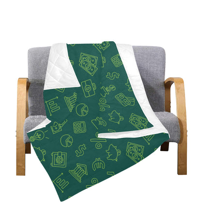 Accounting Financial Pattern Print Design 02 Premium Quilt