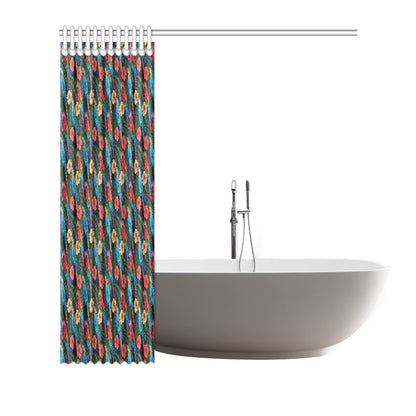Parrot Pattern Print Design A01 Shower Curtain