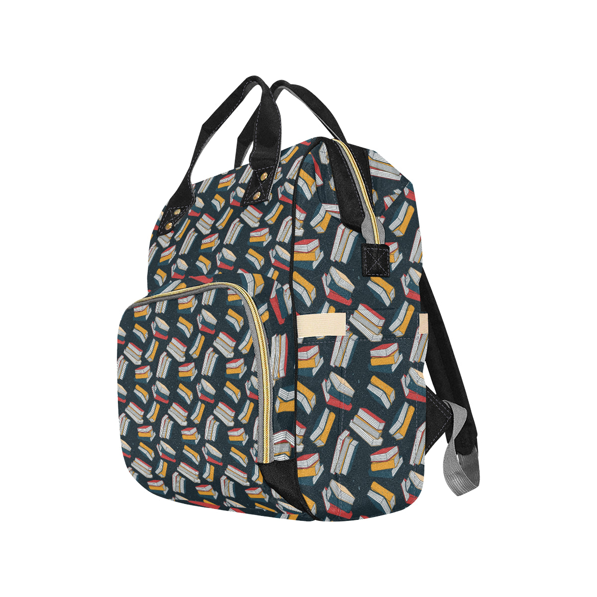 Book Pattern Print Design 07 Diaper Bag Backpack