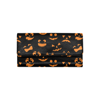 Halloween Pattern Print Design 02 Women's Trifold Wallet