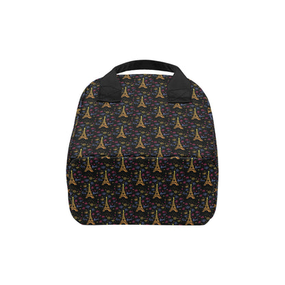 Eiffel Tower Love Paris Print Insulated Lunch Bag