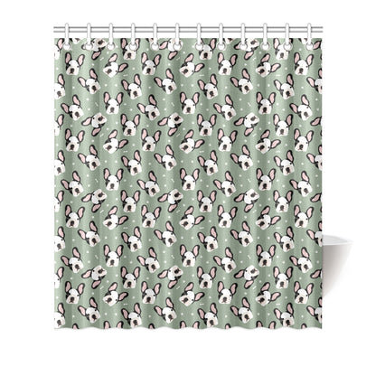 Boston Terrier Pattern Print Design 05 Shower Curtain