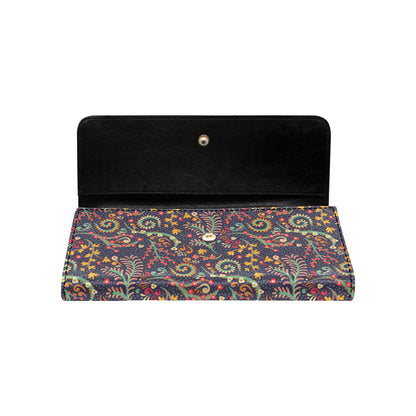 Bohemian Pattern Print Design 08 Women's Trifold Wallet