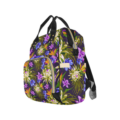 Water Lily Pattern Print Design WL08 Diaper Bag Backpack