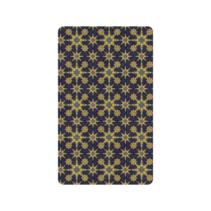 kaleidoscope Gold Print Design Rubber Doormat