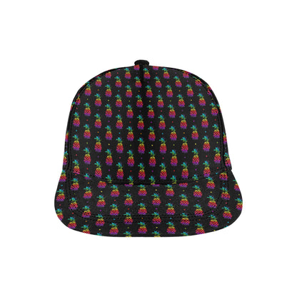 Pineapple Rainbow Dot Print Snapback Cap