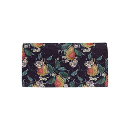 Pear Pattern Print Design PE02 Women's Trifold Wallet