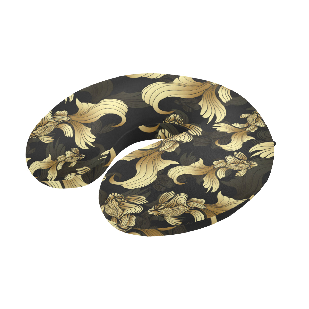 Goldfish Pattern Print Design 02 U-Shaped Travel Neck Pillow