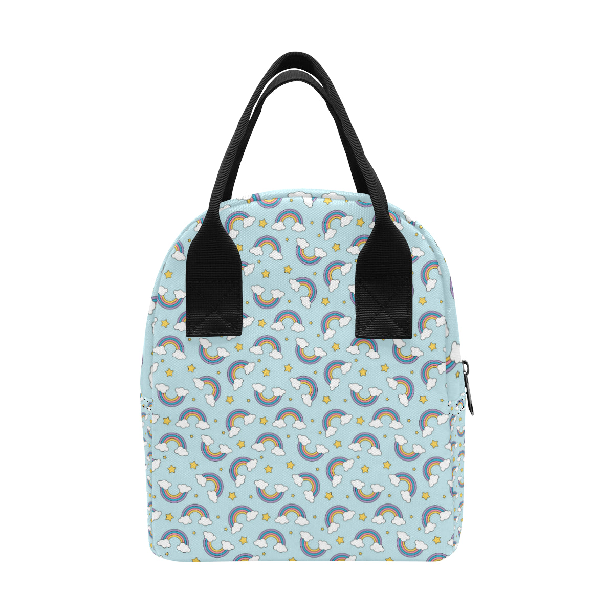 Rainbow Cloud Print Pattern Insulated Lunch Bag