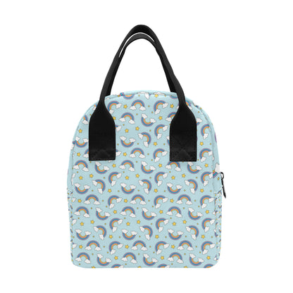 Rainbow Cloud Print Pattern Insulated Lunch Bag