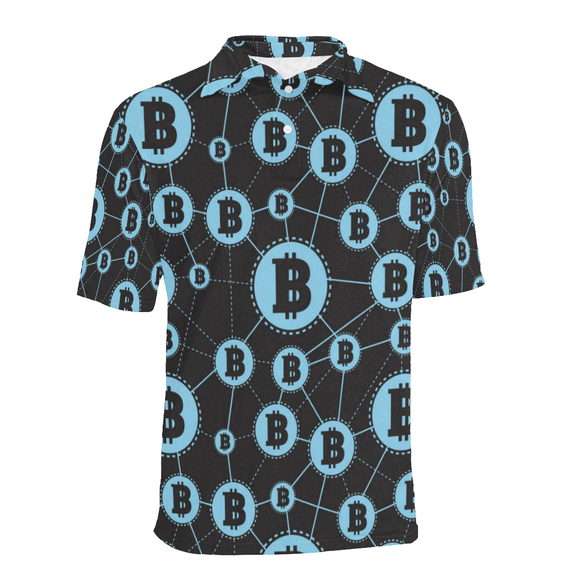 Cryptocurrency Pattern Print Design 02 Men Polo Shirt