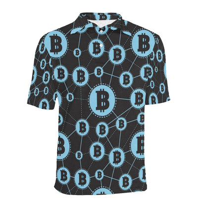 Cryptocurrency Pattern Print Design 02 Men Polo Shirt