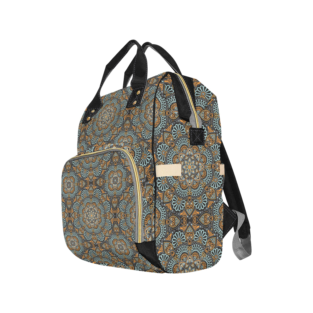 Mandala Pattern Print Design 05 Diaper Bag Backpack
