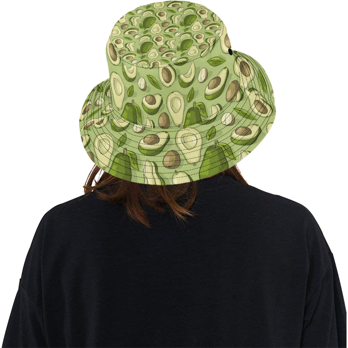Avocado Pattern Print Design AC03 Unisex Bucket Hat