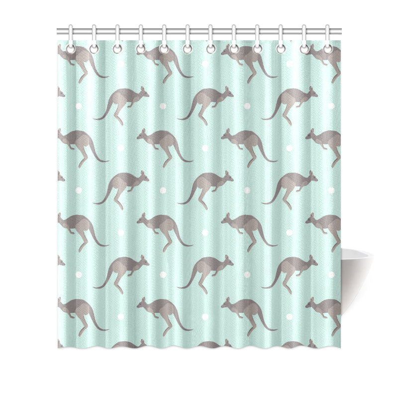 Kangaroos Pattern Print Design 04 Shower Curtain