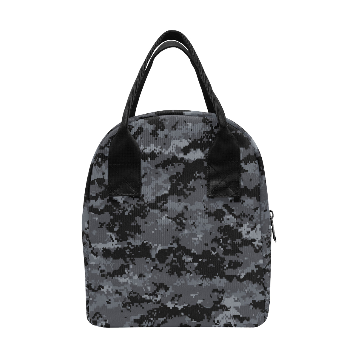 ACU Digital Black Camouflage Insulated Lunch Bag