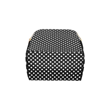 Polka Dot Black White Pattern Print Design 03 Diaper Bag Backpack
