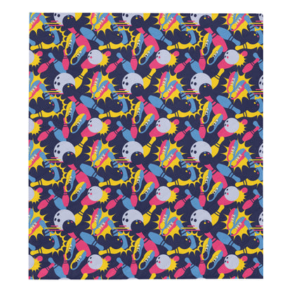 Bowling Pattern Print Design 02 Premium Quilt
