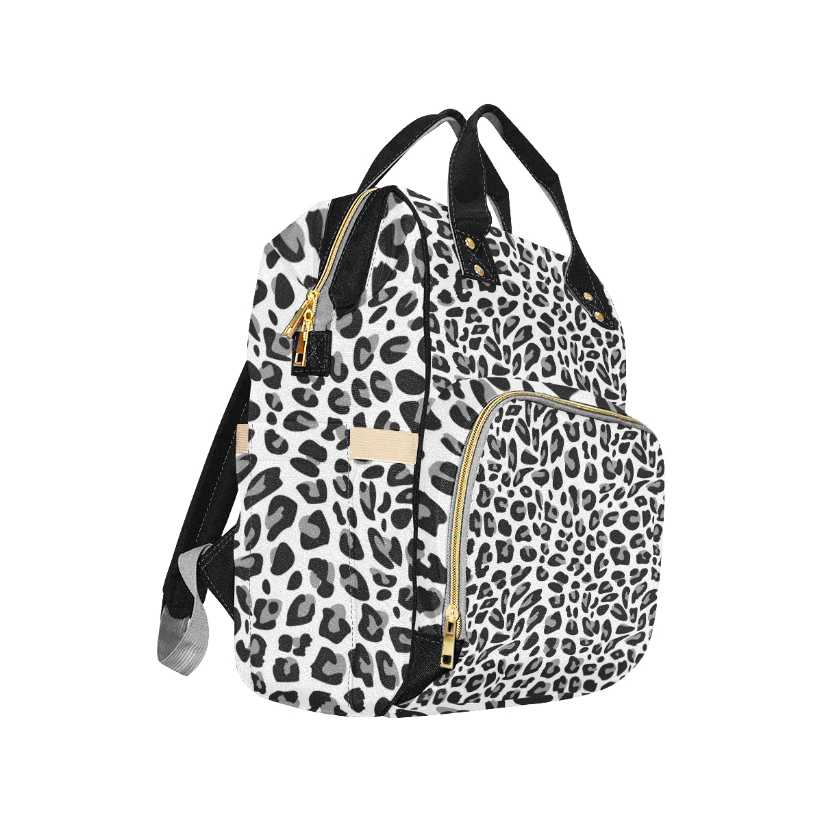 Snow Leopard Skin Print Diaper Bag Backpack