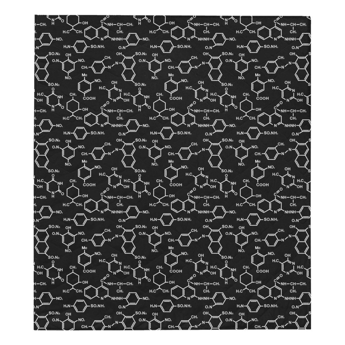 Chemical Pattern Print Design 02 Premium Quilt