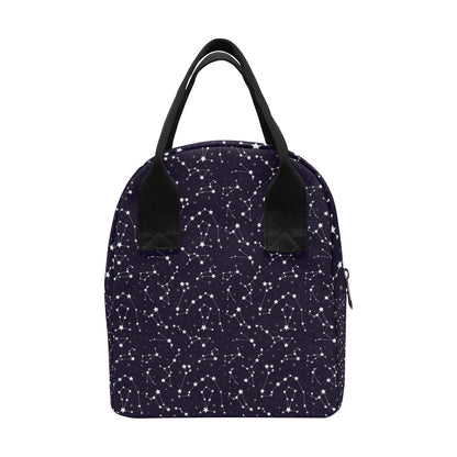 Zodiac Star Pattern Design Print Insulated Lunch Bag