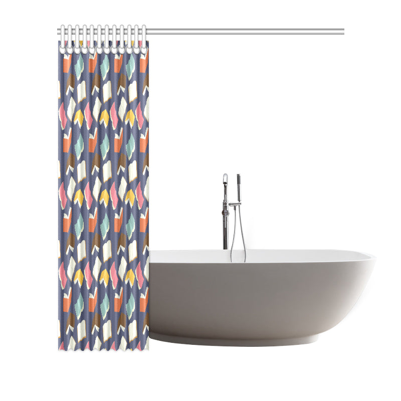 Book Pattern Print Design 01 Shower Curtain