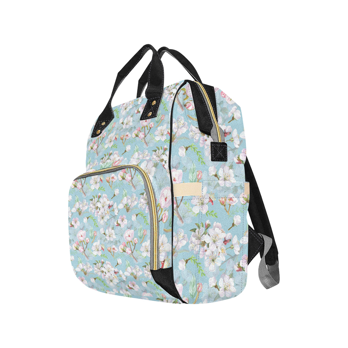 Apple blossom Pattern Print Design AB06 Diaper Bag Backpack