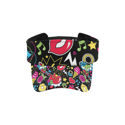 Pop Art Pattern Print Design A04 Unisex Sun Visor