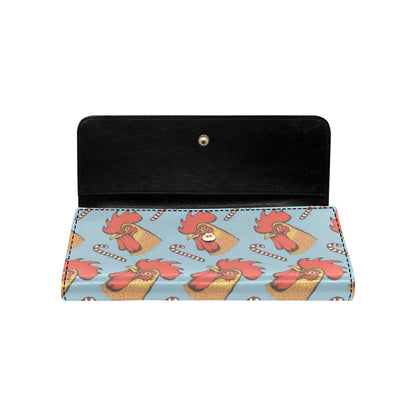 Rooster Pattern Print Design A05 Women's Trifold Wallet