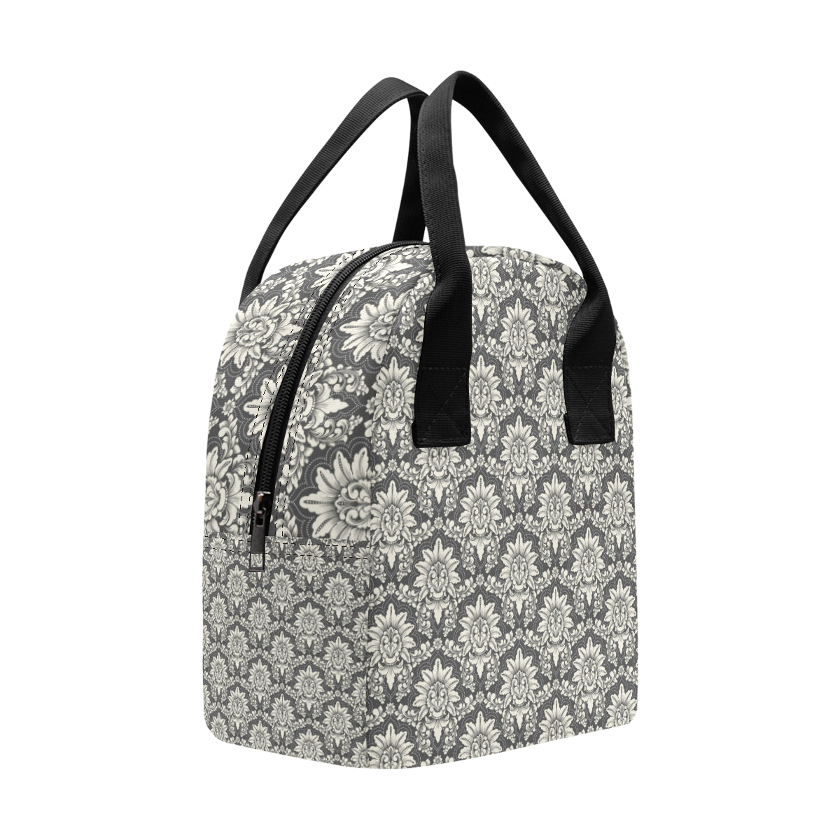 Damask Elegant Print Pattern Insulated Lunch Bag