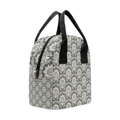 Damask Elegant Print Pattern Insulated Lunch Bag